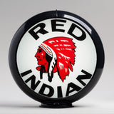 Red Indian 13.5" Gas Pump Globe with Black Plastic Body