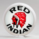 Red Indian 13.5" Gas Pump Globe with White Plastic Body
