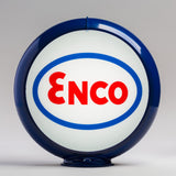 Enco 13.5" Gas Pump Globe with Dark Blue Plastic Body