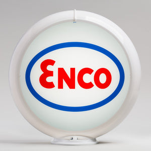 Enco 13.5" Gas Pump Globe with White Plastic Body
