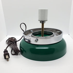 Green Powder Coated Lamp Display Base with Mounting Ring