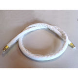 White Cloth Hose w/ 3/4" Brass Ends - Variable Length