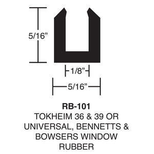 Window Rubber for Tokheim 36 / Tokheim 39 / Bennett 300-700 / Bowser / Universal
