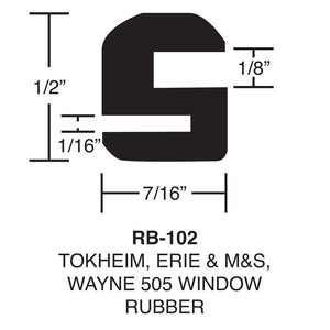 Door, Ad Glass Rubber for Tokheim 39 Short / Tokheim 300 / Wayne 505 / Wayne 605 / Gulf