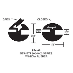 Door, Ad Glass Rubber for Bennett 900 / Bennet 1000