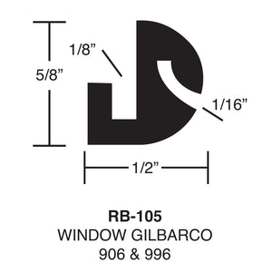 Door, Ad Glass Rubber for Gilbarco 900 / Gilbarco 906 / Gilbarco 996